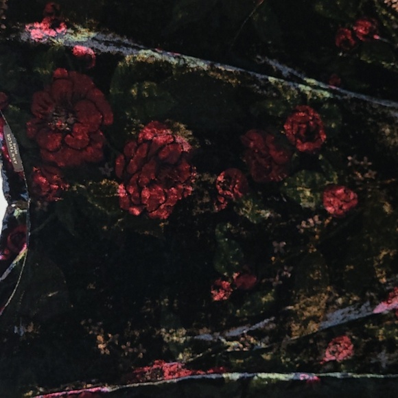 Ann Taylor Petite Size 10 floral velour holiday dress. - Picture 9 of 12